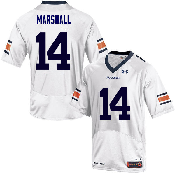 Men Auburn Tigers #14 Nick Marshall College Football Jerseys Sale-White - Click Image to Close